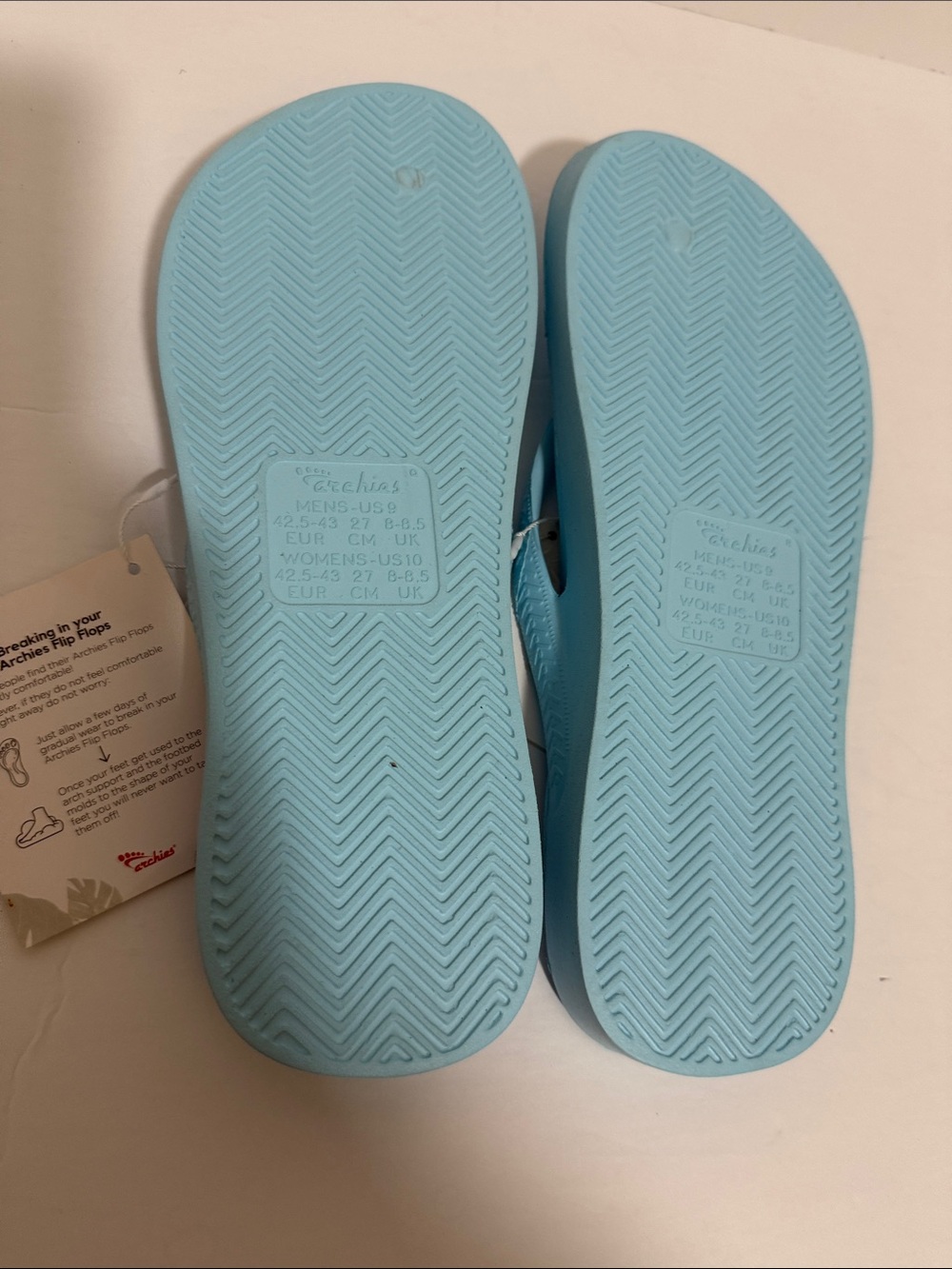 Archie’s Women’s Light Blue Arch Support Sandals Size 10 - Picture 4 of 5